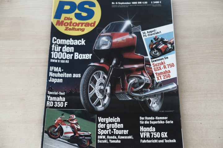 Deckblatt PS Sport Motorrad (09/1986)